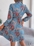 Polyester Pleated Sheer Dress