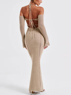 Cutout Slim-Fit Dress with Open Back