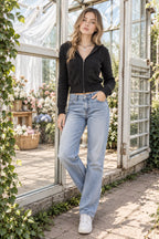 Hooded Button Graceful Front Knit Cardigan