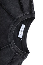 Washed Patch-Detail T-Shirt with Raw Seams