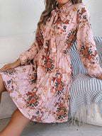 Polyester Pleated Sheer Dress