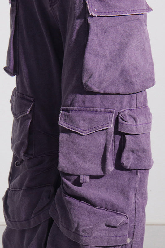 High-Rise Pocket-Detail Cargo Jeans