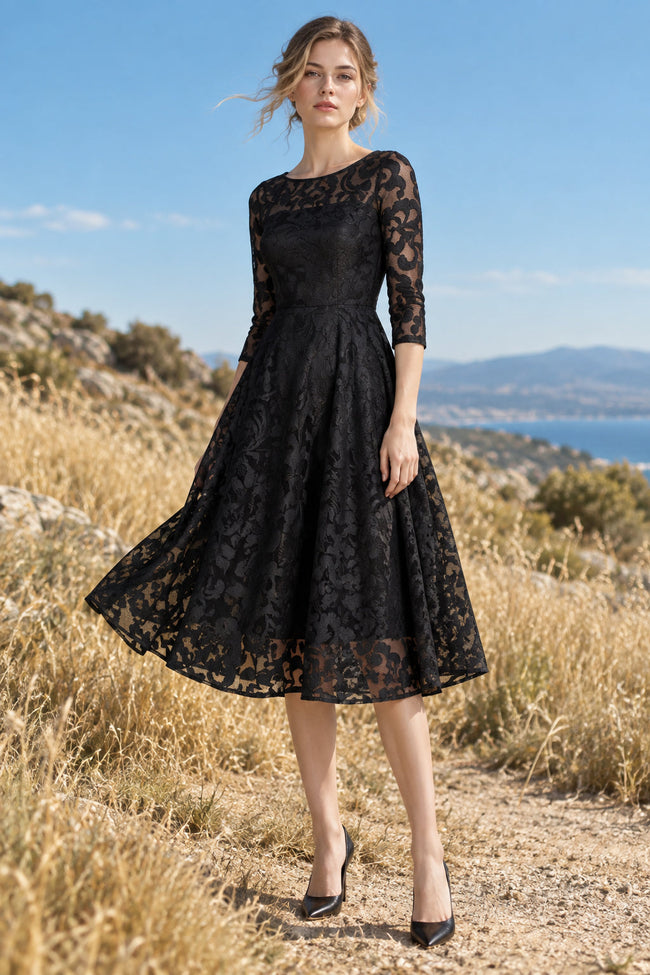 Slim Lace Casual Party Dress Main image