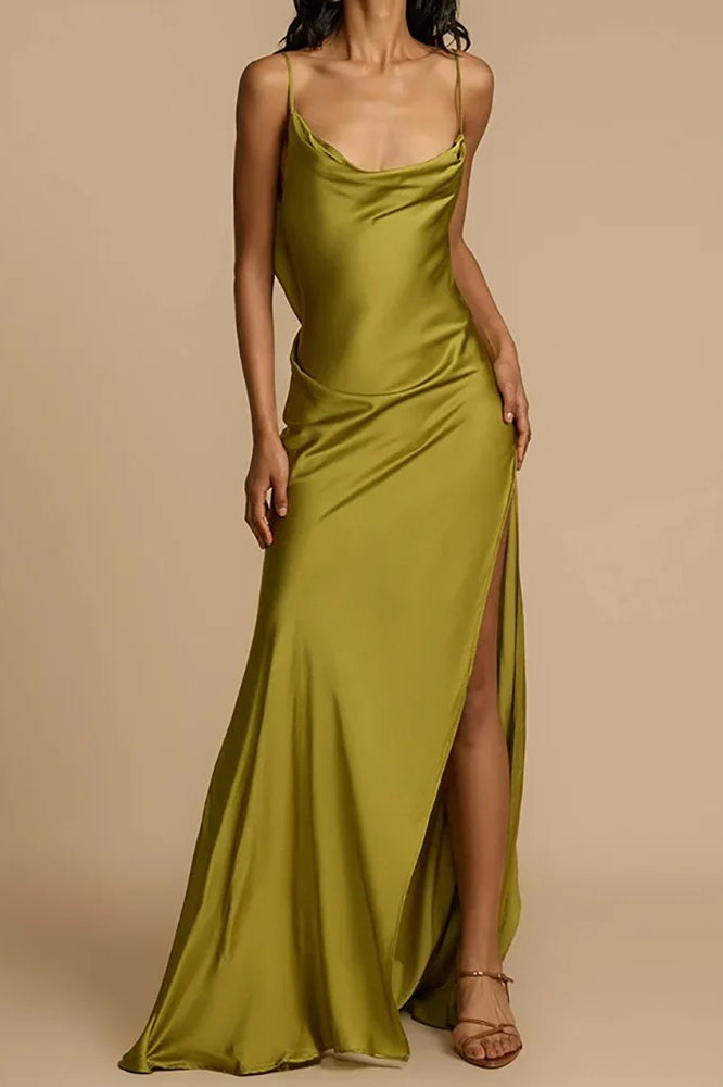 Open-Back Maxi Dress with Sleeveless Cut