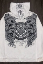 Vintage-Inspired Camo-Print Oversized Hoodie
