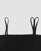 Asymmetric Stretch-Blend Cropped Top with Cotton Fabric