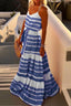 Geometric-Print Lace Maxi Dress with Relaxed Fit