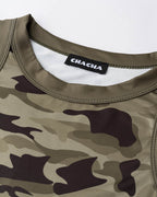 Camo-Print Polyester Tank Top with Sleeveless Cut