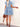 Denim Cotton Dress with Raw Hem Secondary image