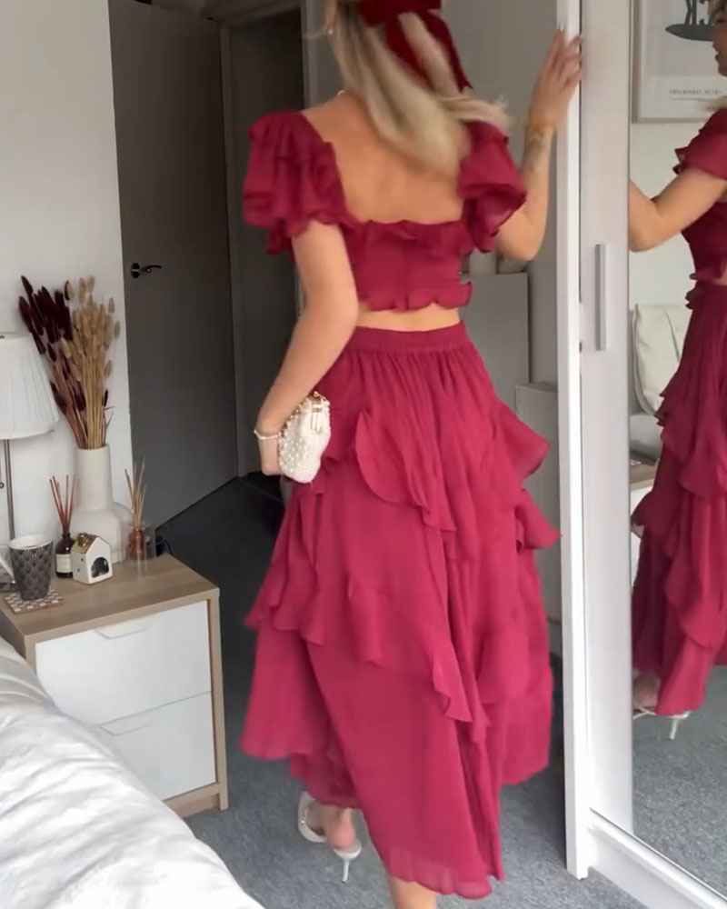 Dress with Ruffle Details