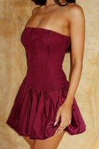 Satin Dress with Panel Details