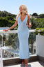 Solid-Color Bodycon V-Neck Dress