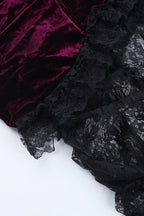 Layered Polyester Dress with Gothic Styling