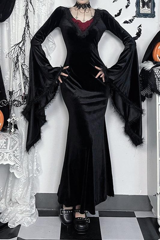 Gothic Polyester Open-Back Dress Main image