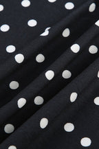 Polka-Dot A-Line Mini Dress with Mesh Detailing
