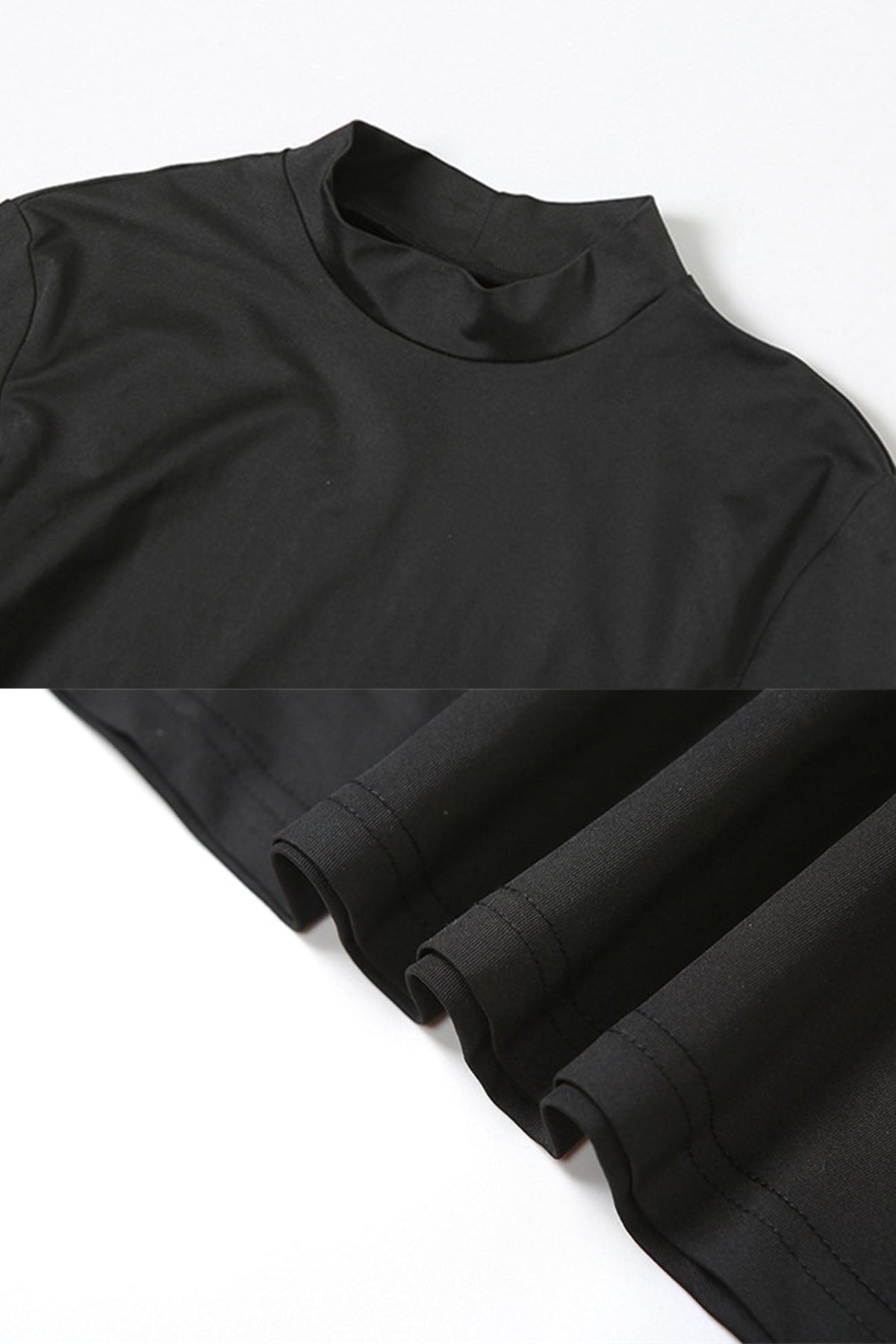 Mock-Neck Bodycon Maxi Dress with Open Back