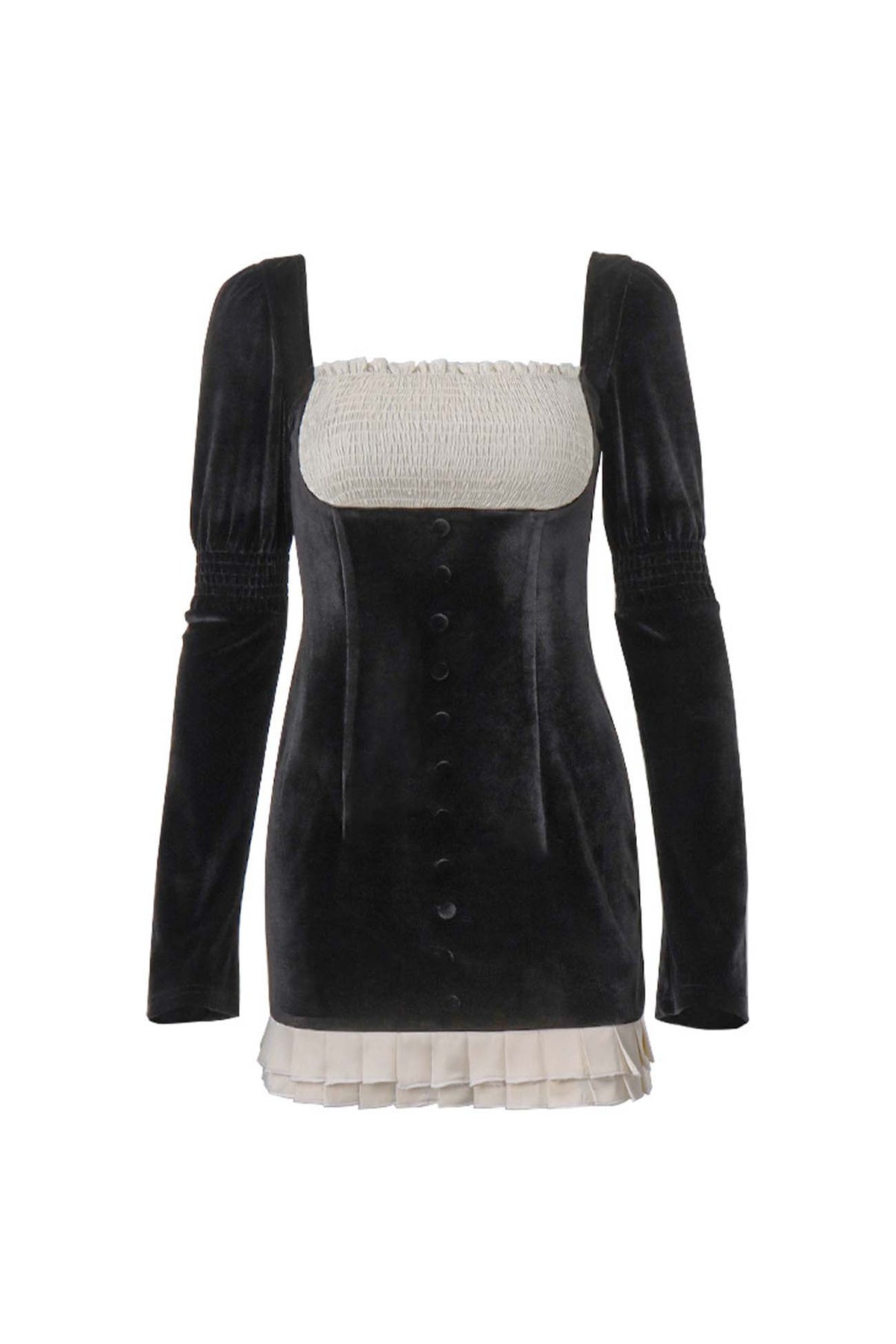 Bodycon Contrast-Detail Panelled Dress