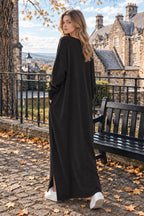 V Neck Swing Dress - Long Sleeve