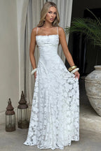 Lace-Up Maxi Dress with Open Back