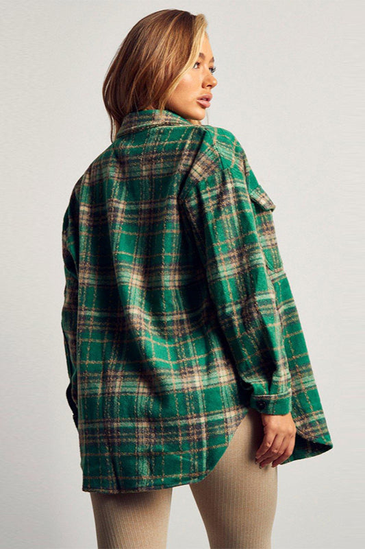 Wool-Blend Blouse with Polo Collar