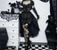 Uneven Folded Lace Black Midi Dress black / S