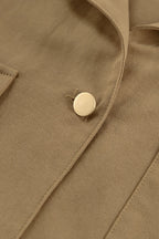 Brown Faux-Leather Panelled Coat