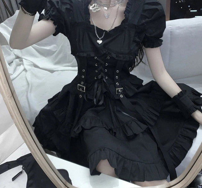 Puff Sleeve Bandage Mini Dress Main image