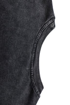 Washed Patch-Detail T-Shirt with Raw Seams