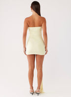 Strapless Mini Dress with Wrap Detail