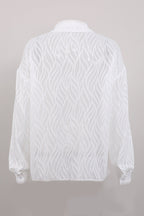 Textured Blouse with Sheer Detailing