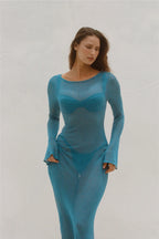 Sheer Cover-Up with Polyester Fabric