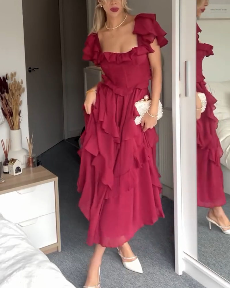 Dress with Ruffle Details