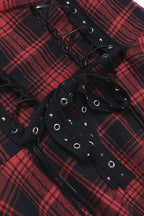 Lace-Up Mini Dress with Gothic Styling