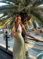 Jersey Halter Maxi Dress