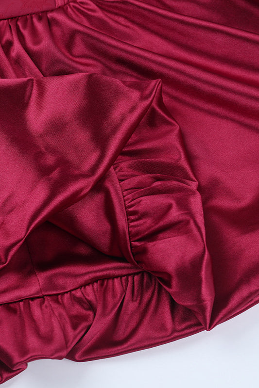 Satin Dress with Panel Details