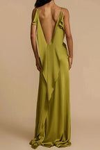 Open-Back Maxi Dress with Sleeveless Cut