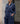 Satin Blue Two-Piece Pants Set with Ruffle Details Secondary image
