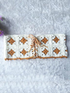 Bandage-Style Crochet Top with Polyester Fabric