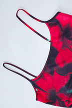 Floral Slim-Fit Dress with U-Neckline