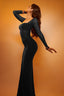 Mesh Bodycon Maxi Dress with Square Neckline