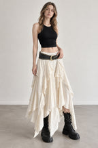 Asymmetrical Lace Bodycon Maxi Skirt