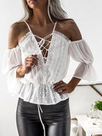 Chiffon Top with V-Neckline