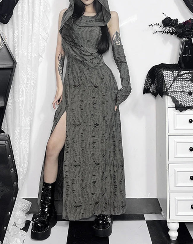 Digital Cloaked Trendy Maxi Dress Grey / XS Main image
