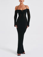 Cutout Slim-Fit Dress with Open Back