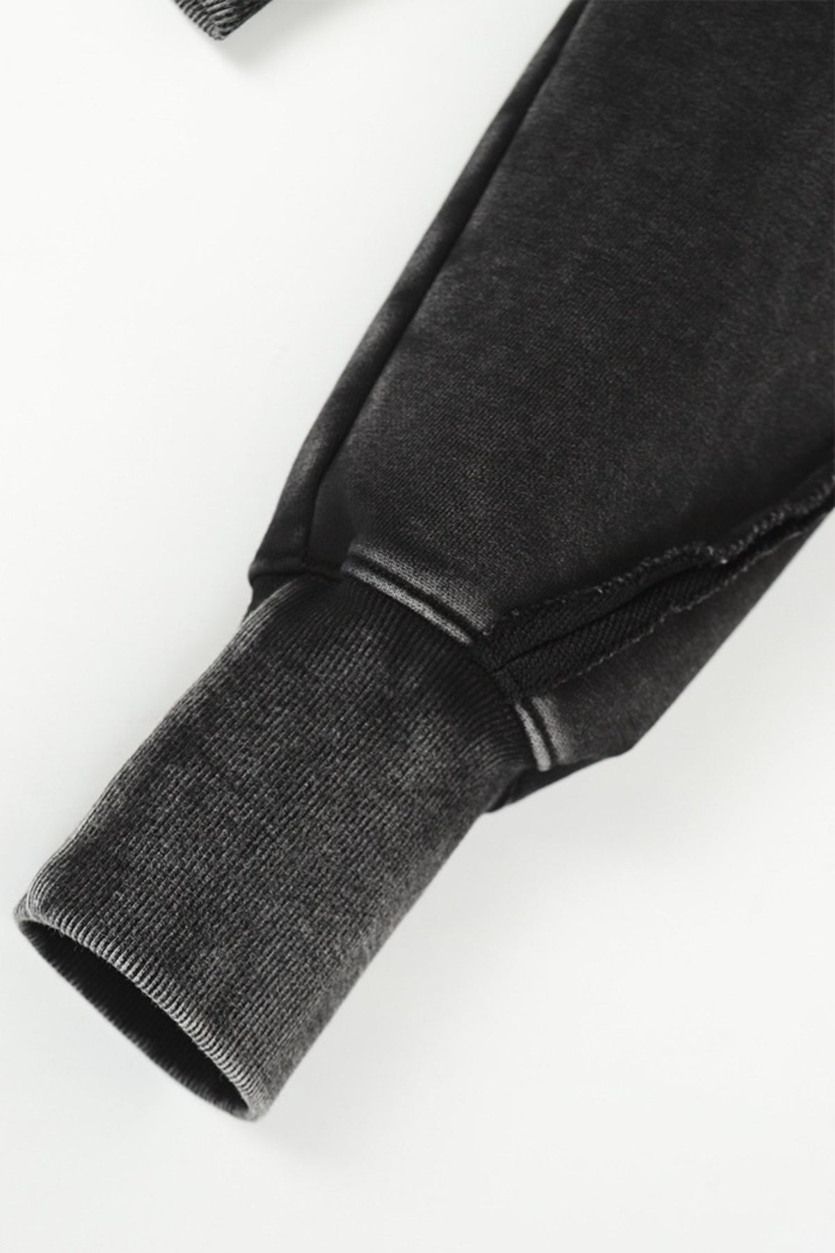 Cotton Pullover Hoodie with Exposed Seams