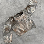 Gothic Camo-Print Viscose Hoodie