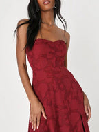 Slim-Fit Strapless Slit-Detail Maxi Gown