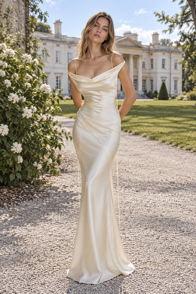 Spaghetti Strap Satin Fashion Maxi Dress Main image