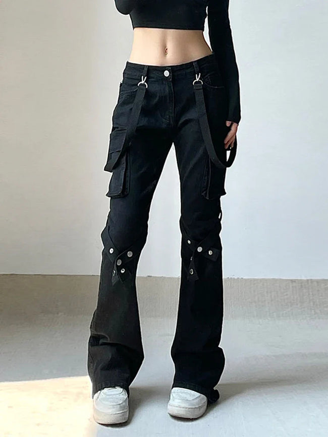 Alternative Gothic E-girl Dark Straight Pant Main image