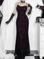 Antique Gloomy Arachnid Net High Waist Full-Length Dress Red / S
